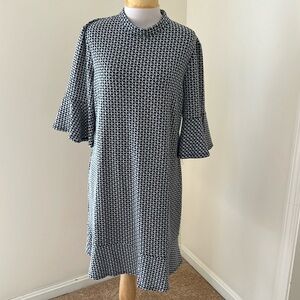 New! Tyler boe mindy jacquard knots large bell sleeve dress.